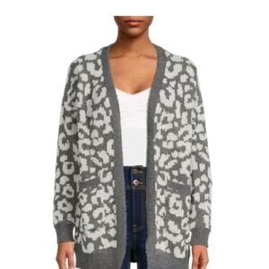 Dreamers by Debut Womens Open Front Print Cardigan Sweater, Small